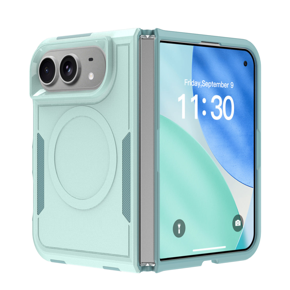 Magnetic Shockproof Protective Case Compatible with iPhone 18 Fold / Duo, Premium TPU Anti-Drop Cover for Horizontal Folding Phone