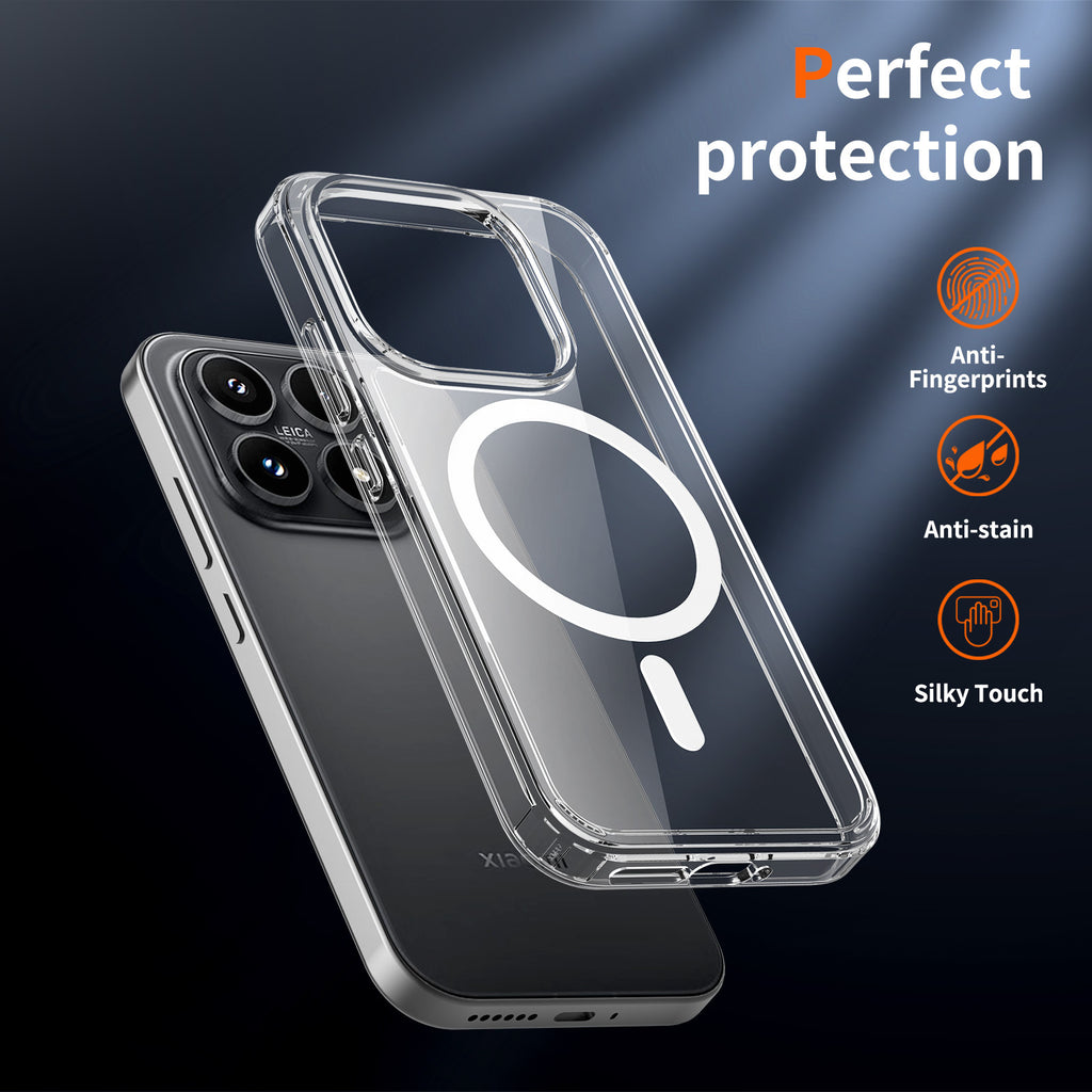 Sanfeng Clear Shockproof TPU Case for Xiaomi 15 Pro, 15 Ultra, 14T Pro and Redmi Note 14 Series, Airbag Anti-Fall Protective Cover