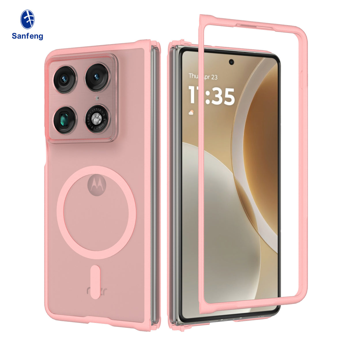 Magnetic Skin-Feel Protective Case for Moto Razr Series, Anti-Fall TPU Folding Phone Cover Compatible with Moto Razr / Razr+ 2024 2025