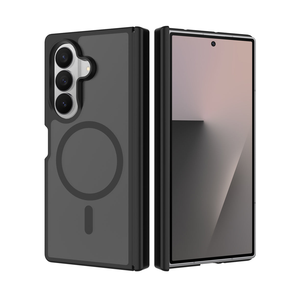 Magnetic Matte Phone Case for Samsung Galaxy Z Fold 8 / Z Fold 7, TPU Shockproof Protective Foldable Cover with Hinge Protection