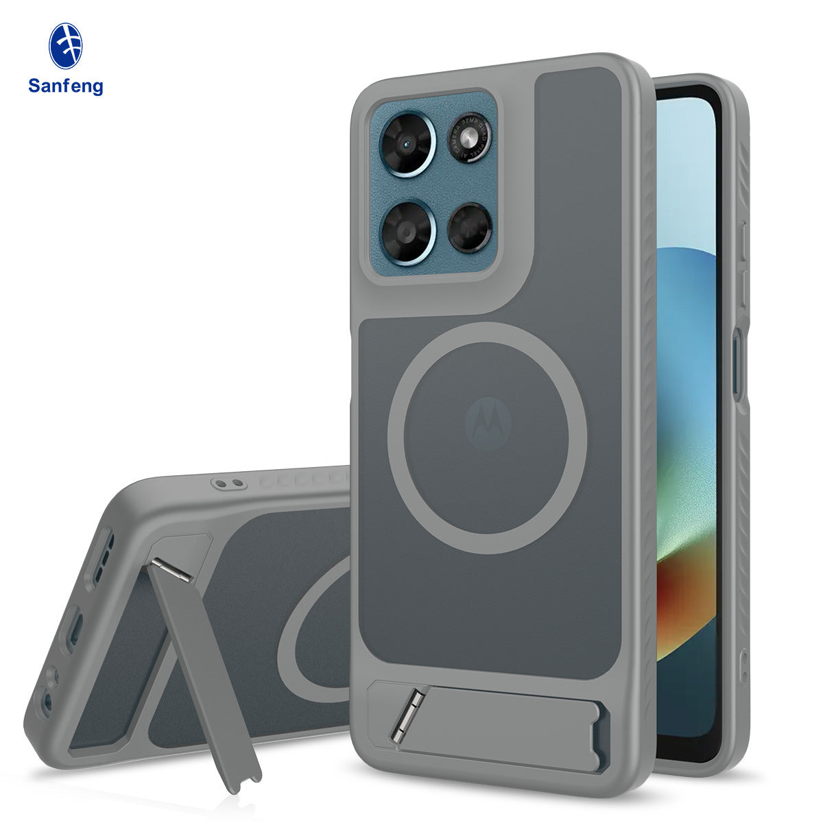 2-in-1 Magnetic Stand Phone Case for Motorola Moto Edge 50 Pro/Ultra G Play Power 2025 Anti-Drop Shockproof TPU Cover