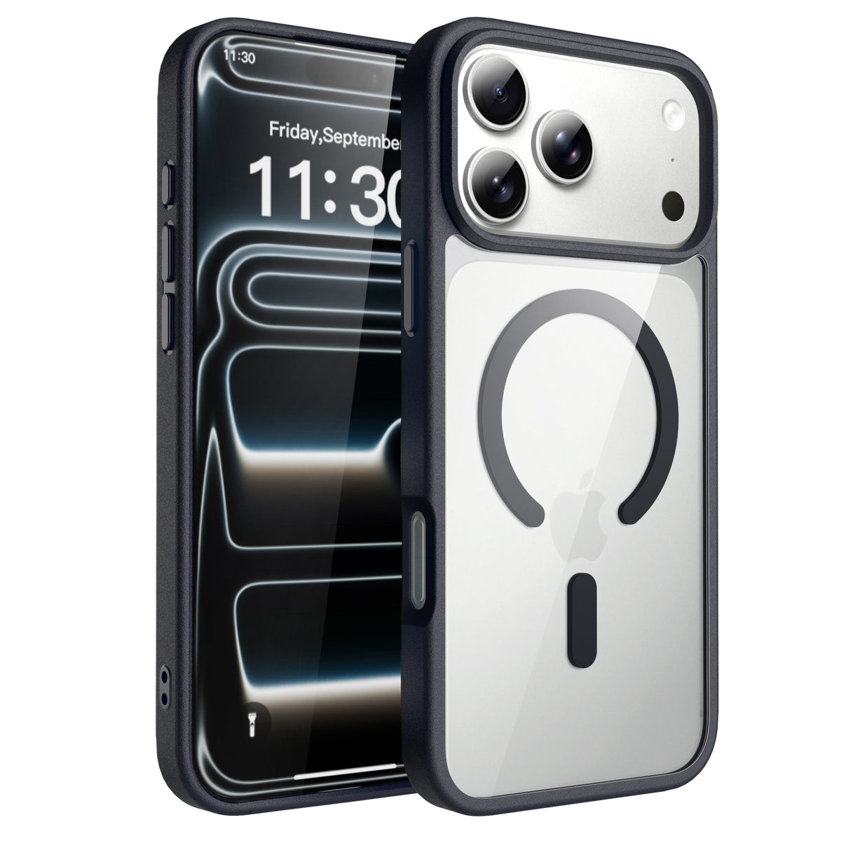 Clear Magnetic Shockproof Phone Case for iPhone 14 Pro Max, Anti-Fall TPU Protective Cover