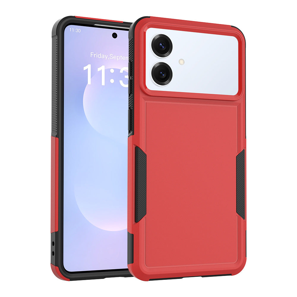 Shockproof Matte 2-in-1 Phone Case for Samsung Galaxy S25 S24 Series Dual Layer TPU PC Protective Cover