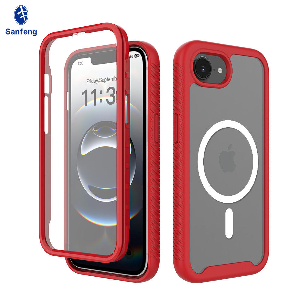 Skin-Feel Magnetic TPU Phone Case Anti-Fingerprint Protective Cover Compatible with iPhone 17 Air and 16 Pro