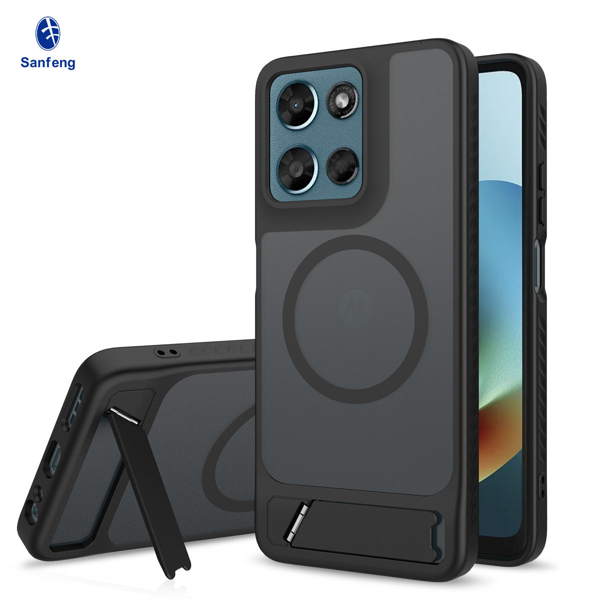 2-in-1 Magnetic Stand Phone Case for Motorola Moto Edge 50 Pro/Ultra G Play Power 2025 Anti-Drop Shockproof TPU Cover
