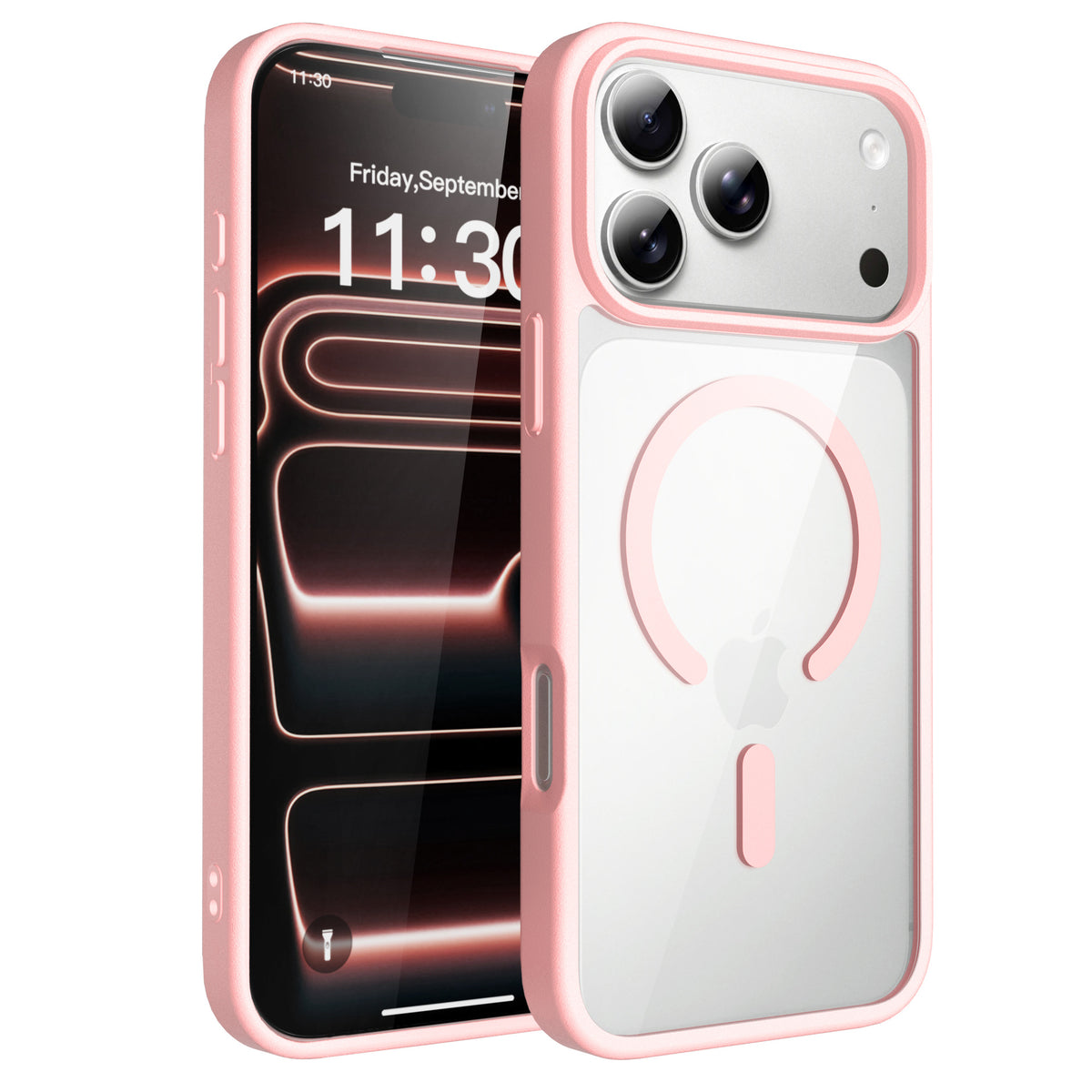 Clear Magnetic Shockproof Phone Case for iPhone 14 Pro Max, Anti-Fall TPU Protective Cover