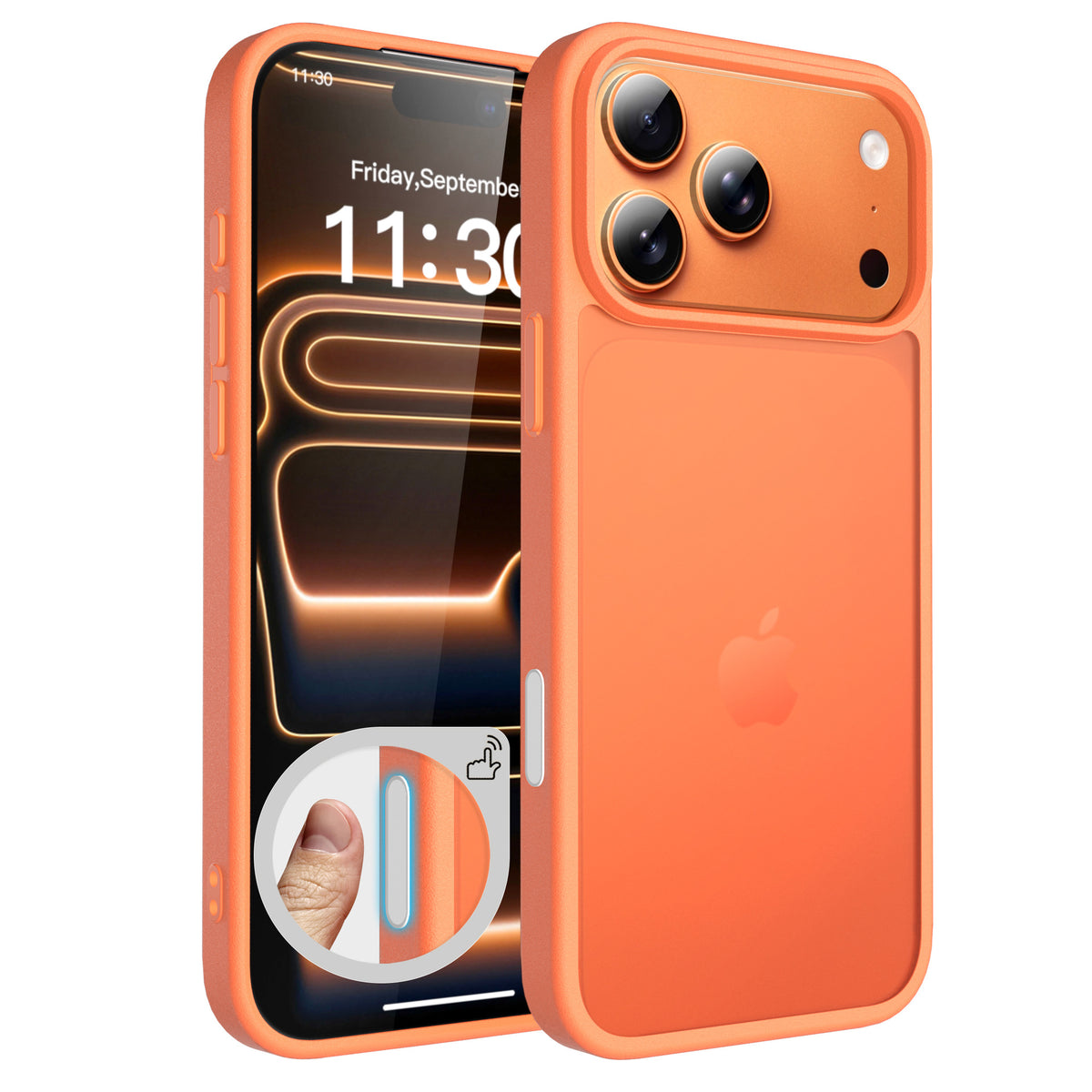 Frosted Skin-Feel Magnetic Phone Case for iPhone 16 Pro Max, Shockproof TPU Anti-Fall Protective Cover - Brown