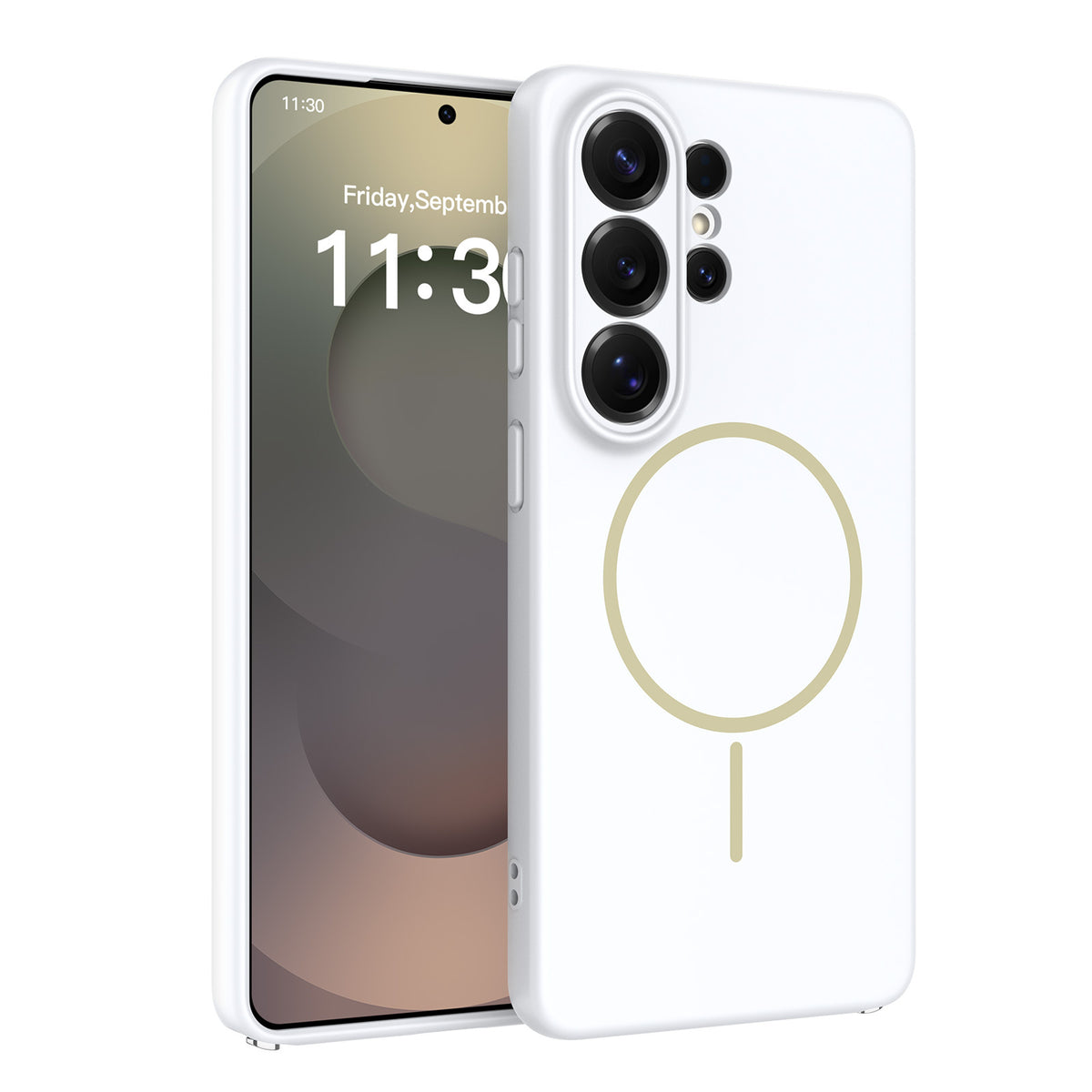 Magnetic Liquid Silicone Phone Case for Samsung S24 S25 Edge Ultra - Full Lens Protection Anti-Drop Cover
