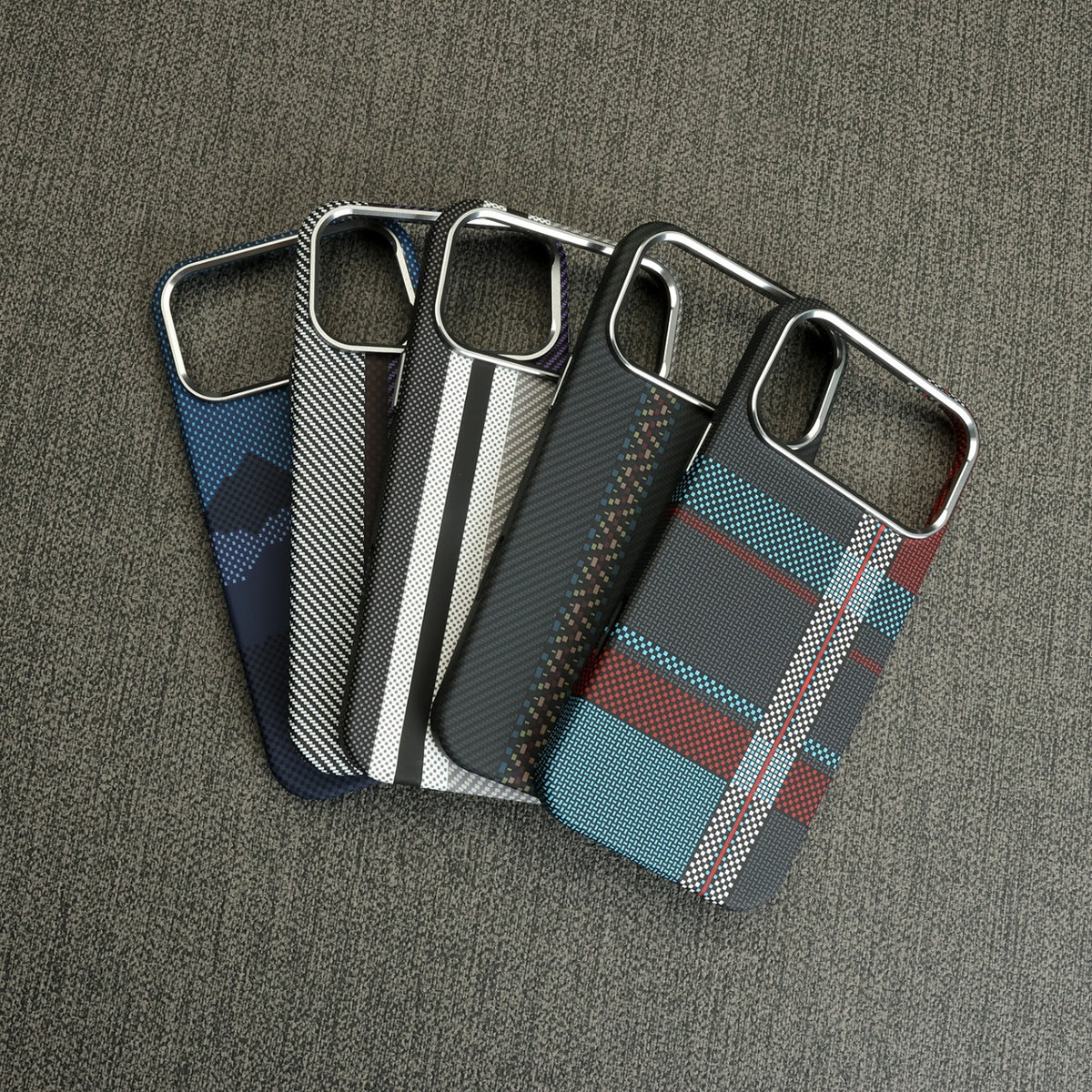 Magnetic Carbon Fiber Texture Phone Case with Metal Frame for iPhone 18 17 16 15 14 13 Pro Max Shockproof Skin-Feel Protective Cover