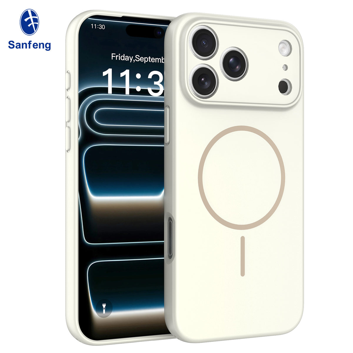 Matte Magnetic Full-Cover Silicone Protective Case with Lanyard Hole for iPhone 17 / 16 / 15 Series, Shockproof Anti-Drop Cover