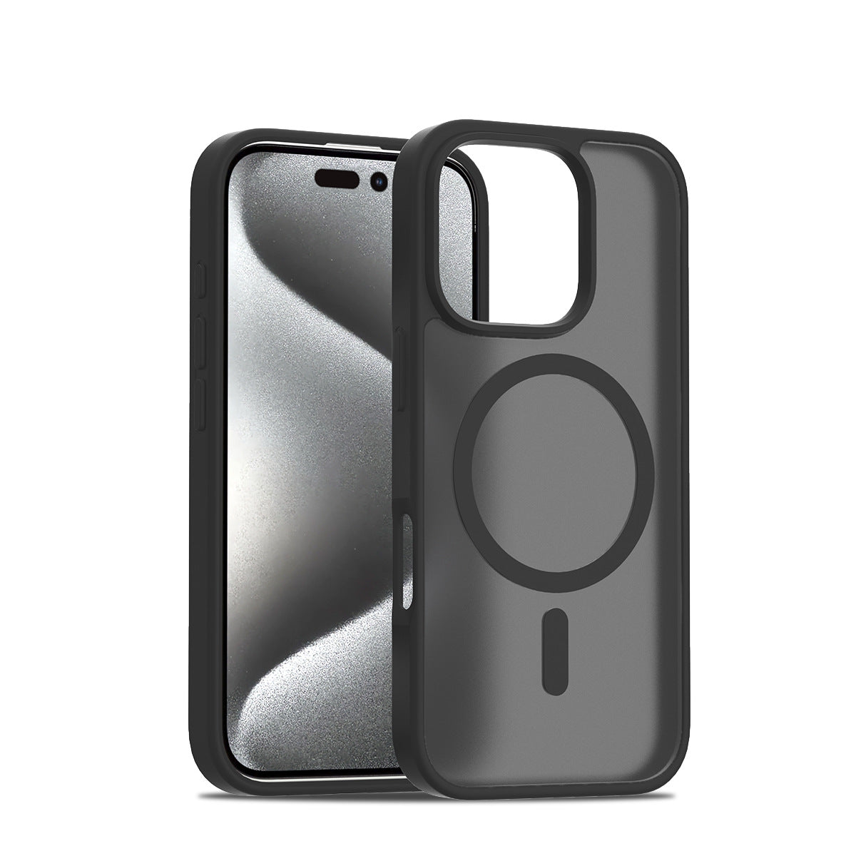 Magnetic Skin-Feel Protective Phone Case for iPhone 16 Pro Max & iPhone 17 - Shockproof Matte TPU Two-in-One Cover