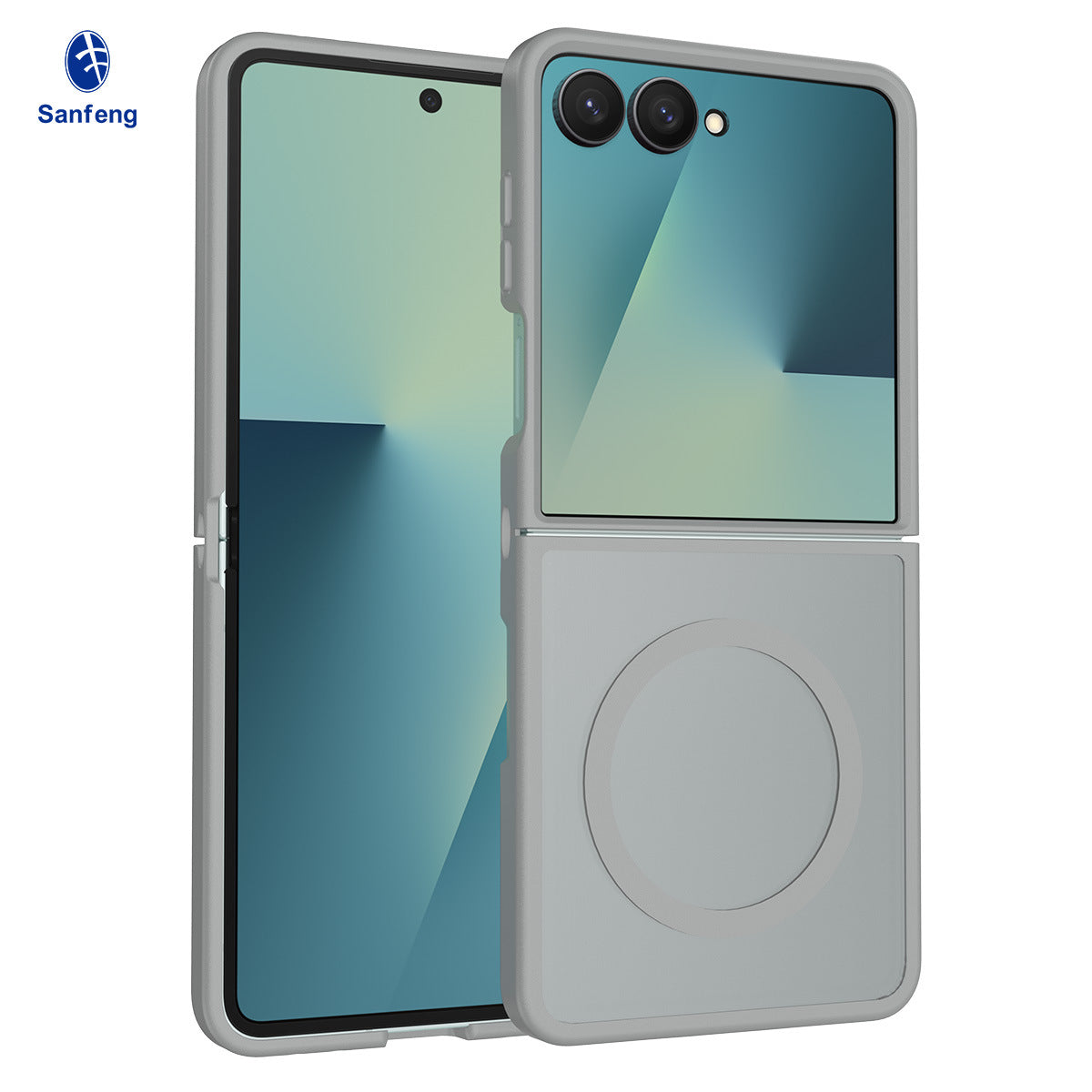Magnetic Matte Case for Samsung Galaxy Z Flip7 and Z Flip6, Translucent TPU Anti-Fingerprint Folding Phone Cover