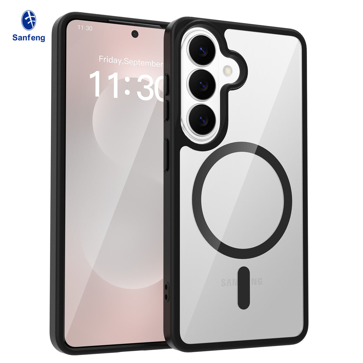 Magnetic Transparent Phone Case for Samsung Galaxy, Anti-Fall Skin-Feel TPU Protective Cover