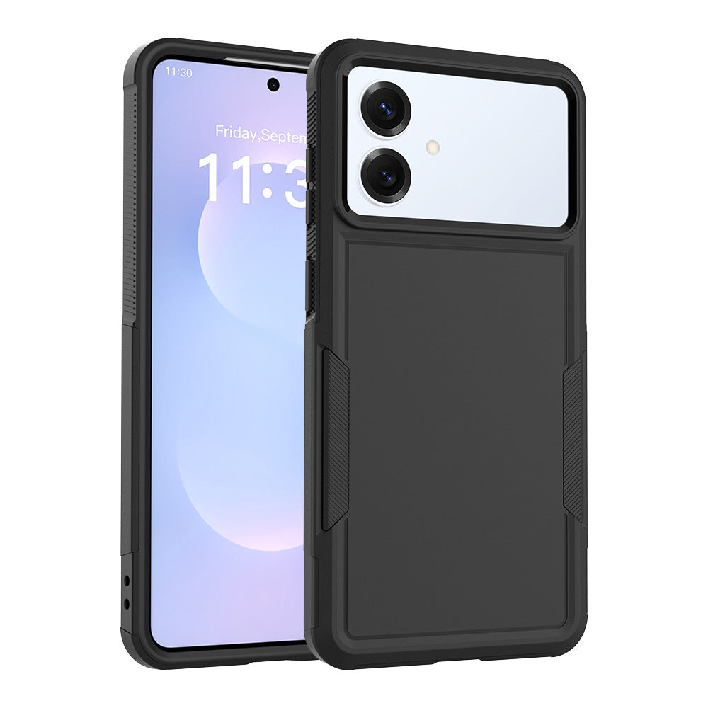 Shockproof Matte 2-in-1 Phone Case for Samsung Galaxy S25 S24 Series Dual Layer TPU PC Protective Cover