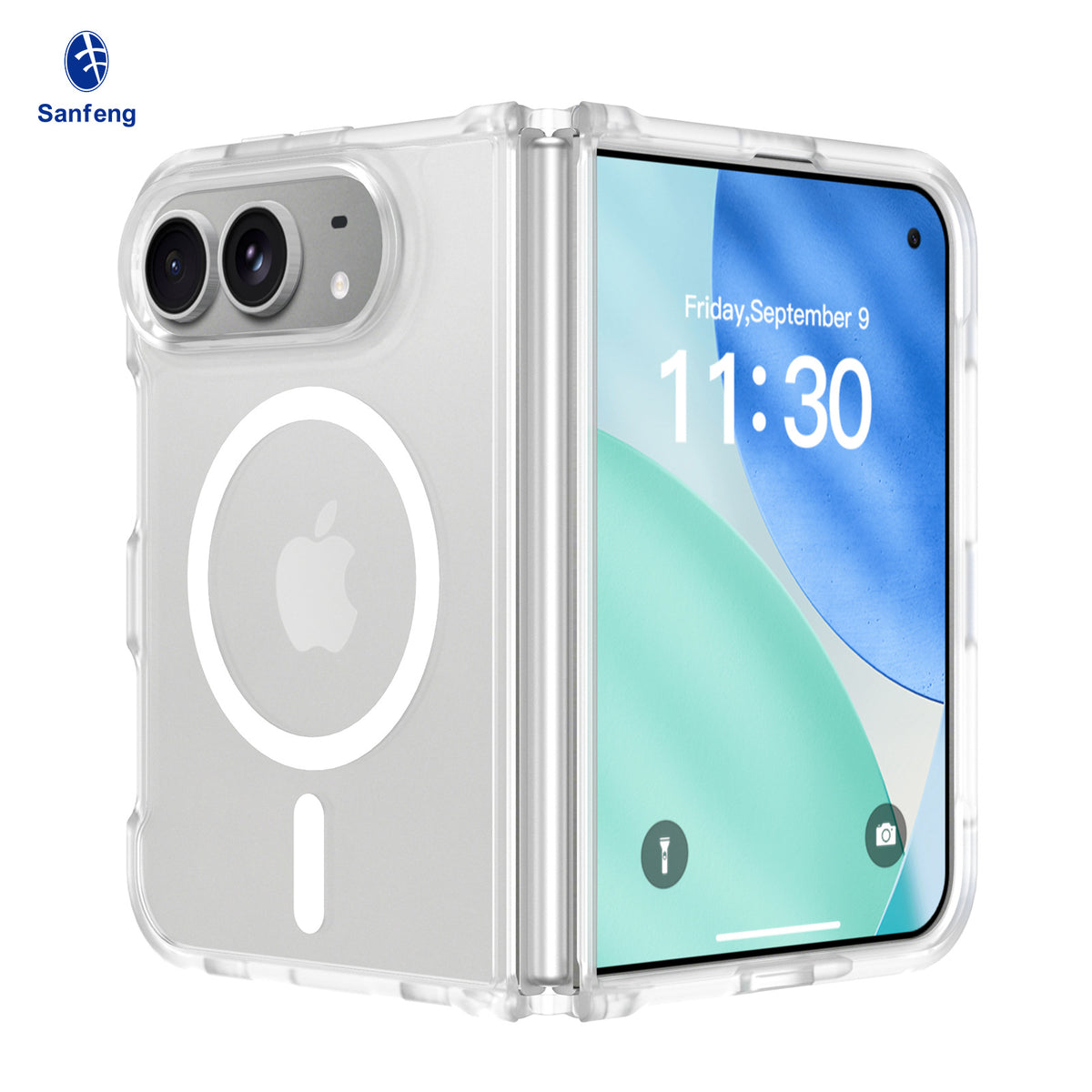 Magnetic Translucent TPU Protective Case Compatible with iPhone 18 Duo Fold, 2mm Anti-Drop Skin-Feel Cover