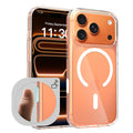 Clear Magnetic TPU Phone Case with Integrated Buttons, Scratch-Resistant Shockproof Protective Cover for iPhone
