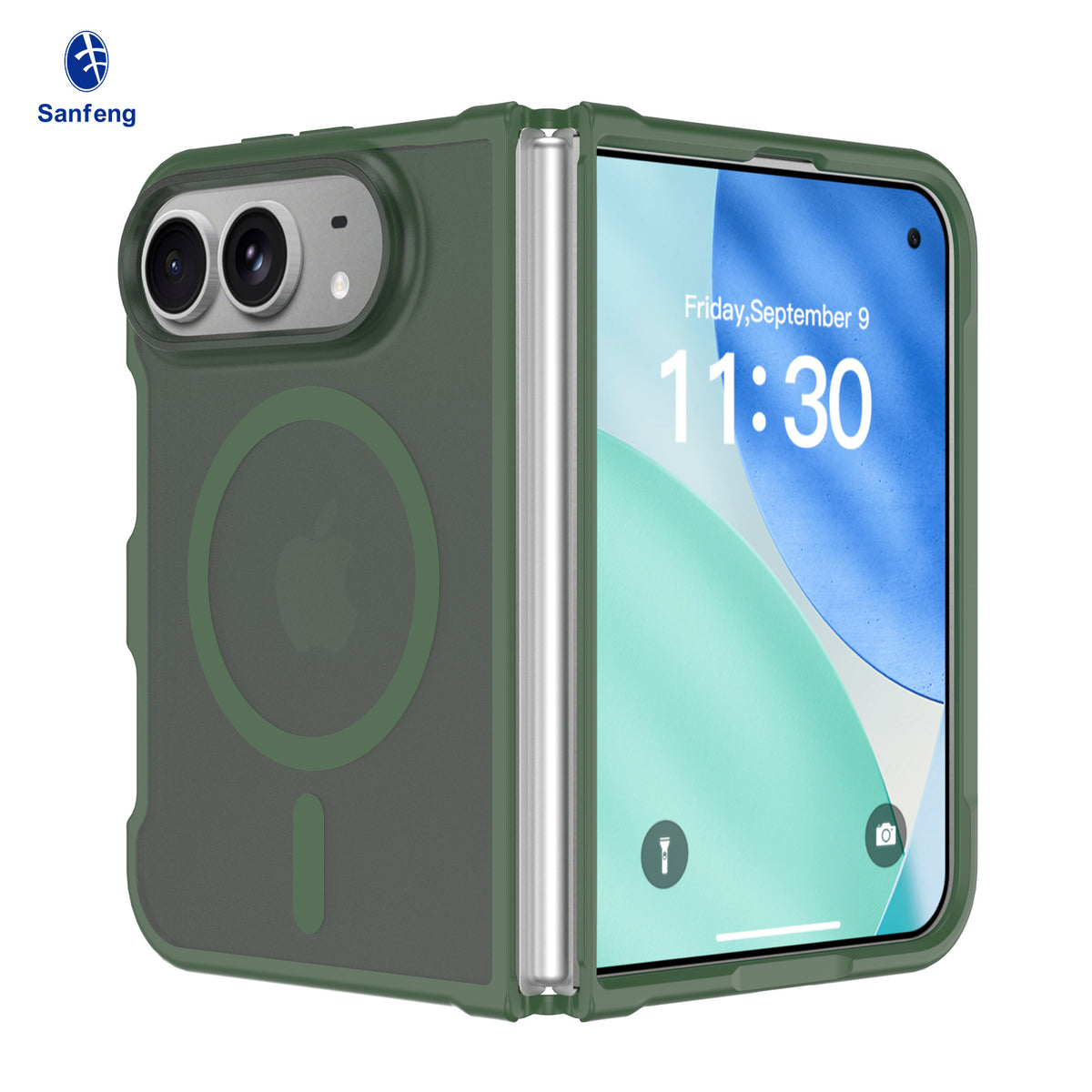 Magnetic Translucent TPU Protective Case Compatible with iPhone 18 Duo Fold, 2mm Anti-Drop Skin-Feel Cover