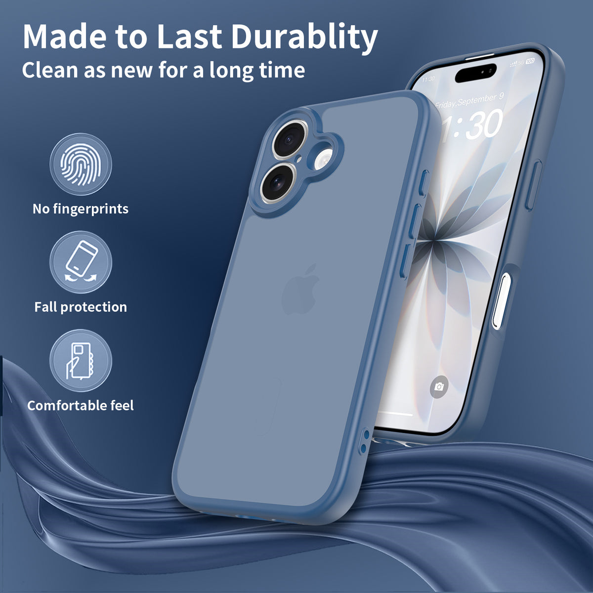 Magnetic Frosted Shockproof TPU Phone Case for Apple iPhone 16 Series - Straight Edge Anti-Fall Protective Cover