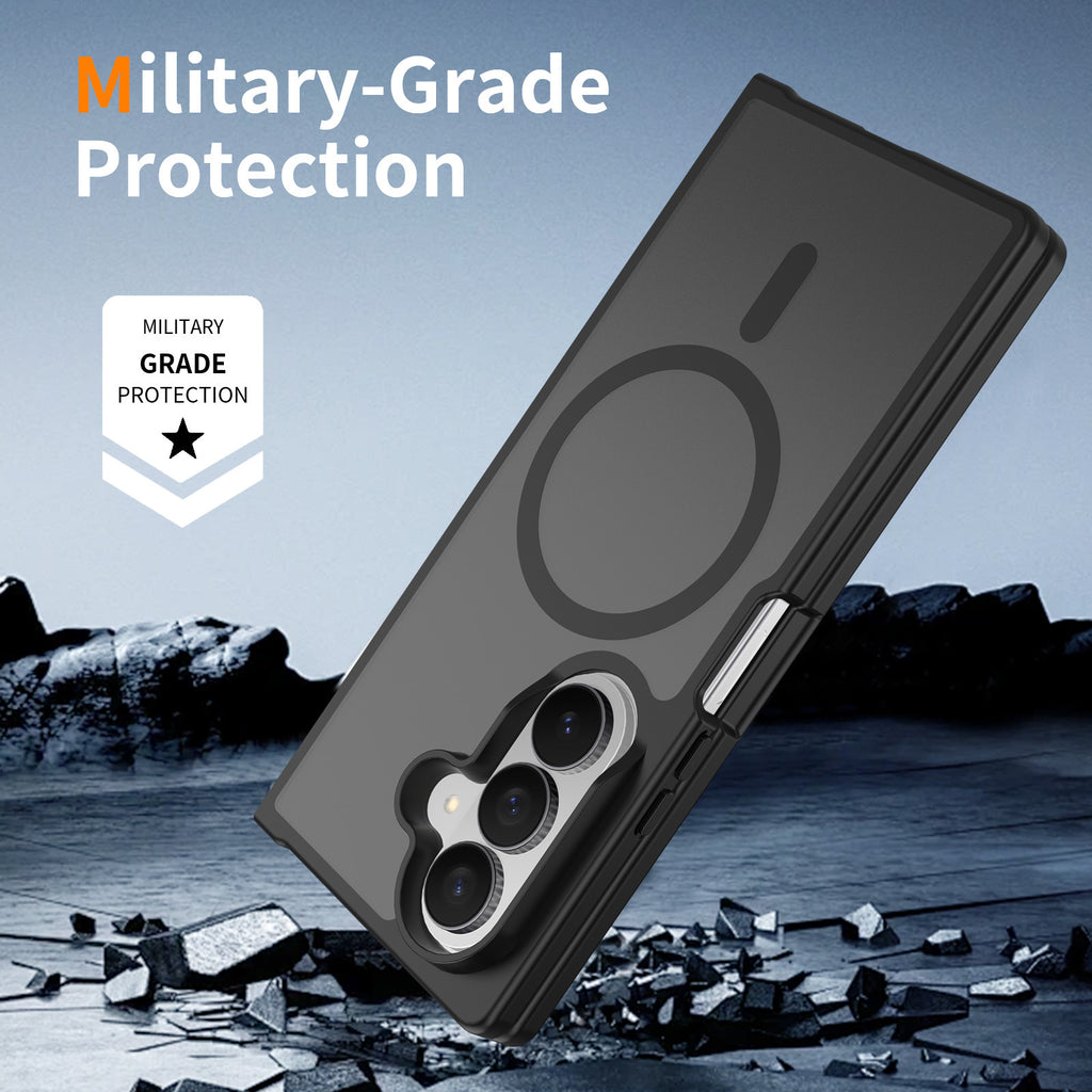 Magnetic Folding Phone Case for Samsung Galaxy Z Fold 7 / Z Fold 8, Skin-Feel Matte TPU Anti-Drop Protective Cover