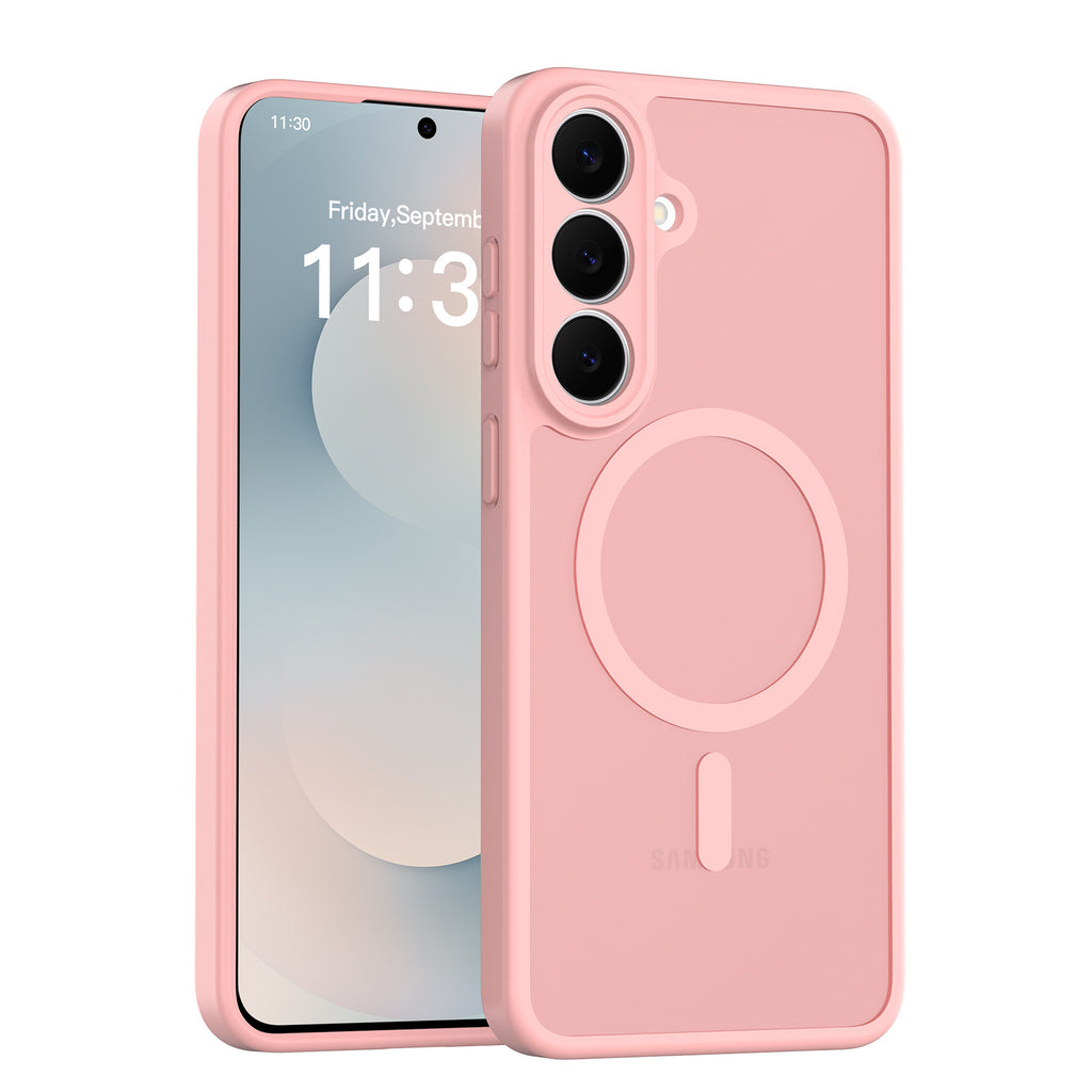 Magnetic Matte Translucent Phone Case for Samsung Galaxy S25 S24 Ultra Plus, Skin-Feel Anti-Drop Silicone Protective Cover