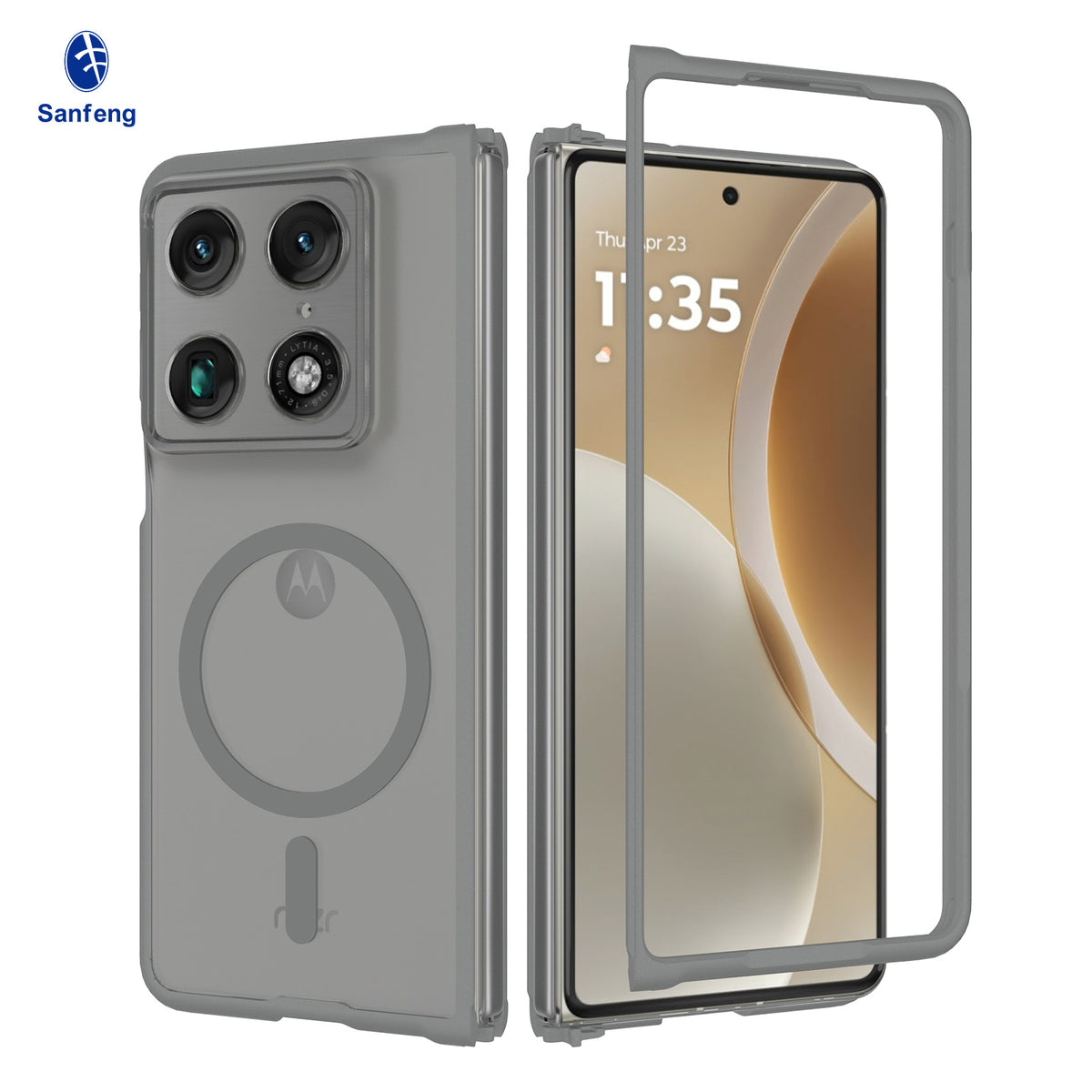 Magnetic Skin-Feel Protective Case for Moto Razr Series, Anti-Fall TPU Folding Phone Cover Compatible with Moto Razr / Razr+ 2024 2025