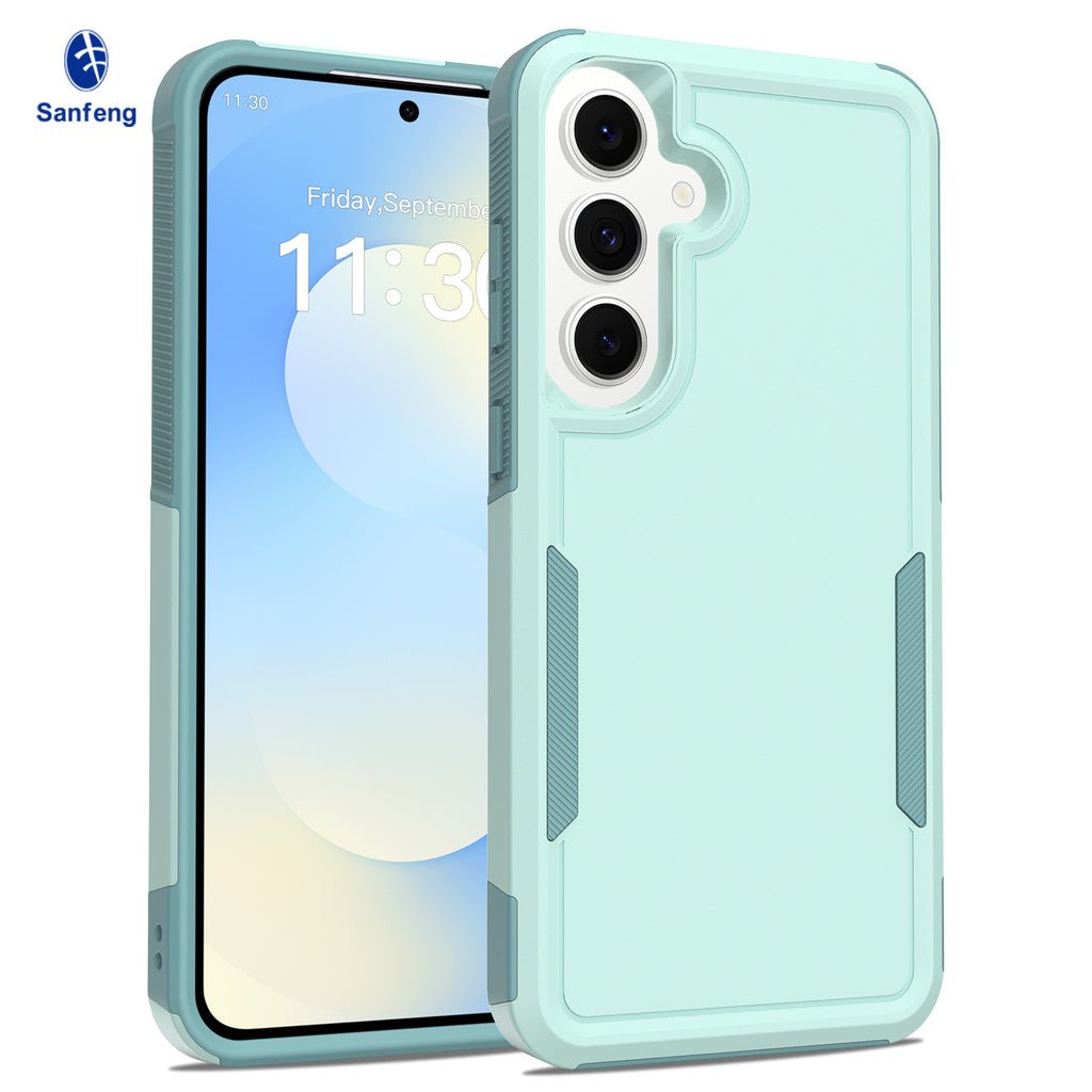 Two-in-One Heavy Duty Anti-Fall Protective Phone Case for Samsung Galaxy S24 Ultra, Nordic Style Shockproof Armor Cover