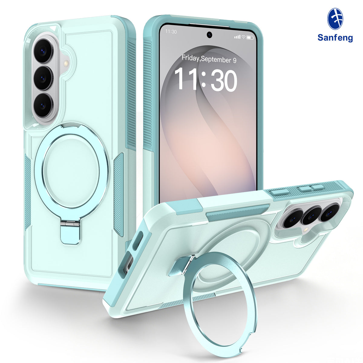 Magnetic Phone Case with Invisible Rotating Stand for Samsung Galaxy S25 S24 S23 Ultra Plus, Frosted TPU Anti-Fall Matte Protective Cover