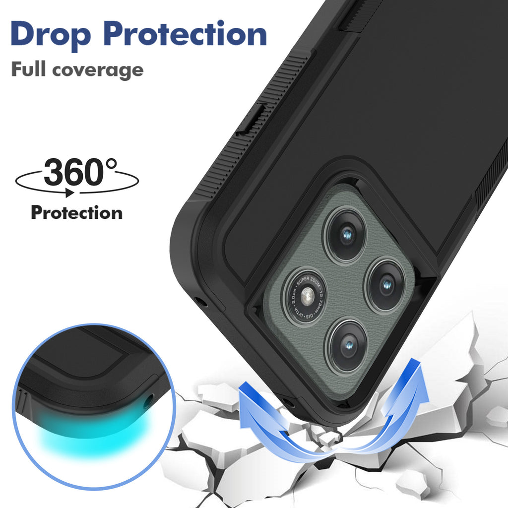 Magnetic Skin-Feel Protective Phone Case for Motorola Moto Edge and Moto G Series, TPU+PC Anti-Fall Shockproof Cover