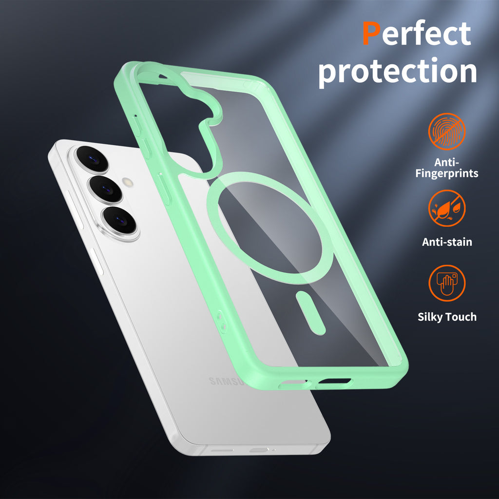 Magnetic Transparent Phone Case for Samsung Galaxy, Anti-Fall Skin-Feel TPU Protective Cover
