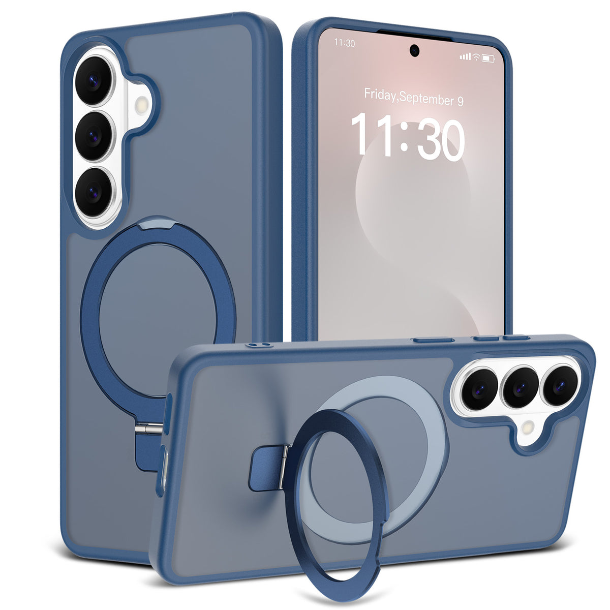 Magnetic Stand Phone Case for Samsung Galaxy S25 S26 Ultra Plus, Matte TPU Shockproof Cover with Built-in Kickstand