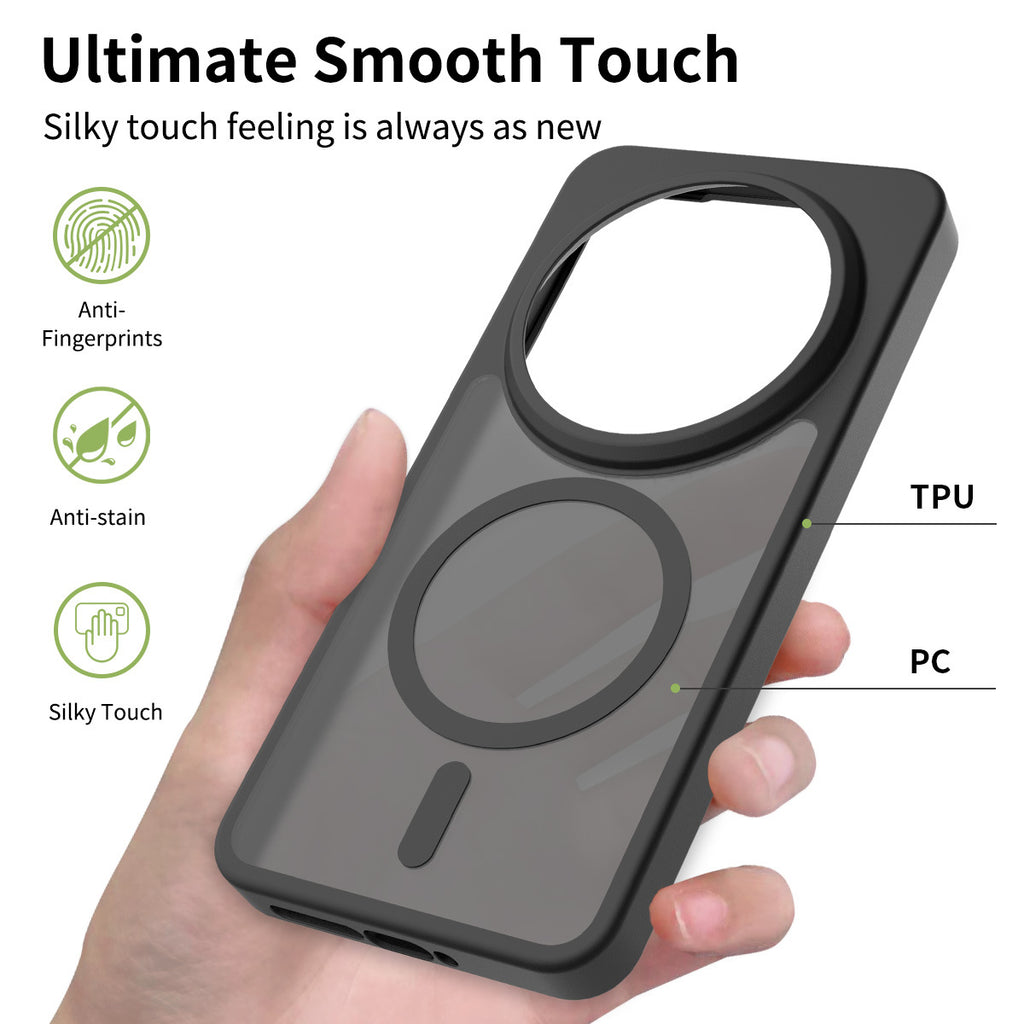 Magnetic Frosted TPU Case for Xiaomi 15 Ultra - All-Inclusive Anti-Fall Soft Protective Back Cover