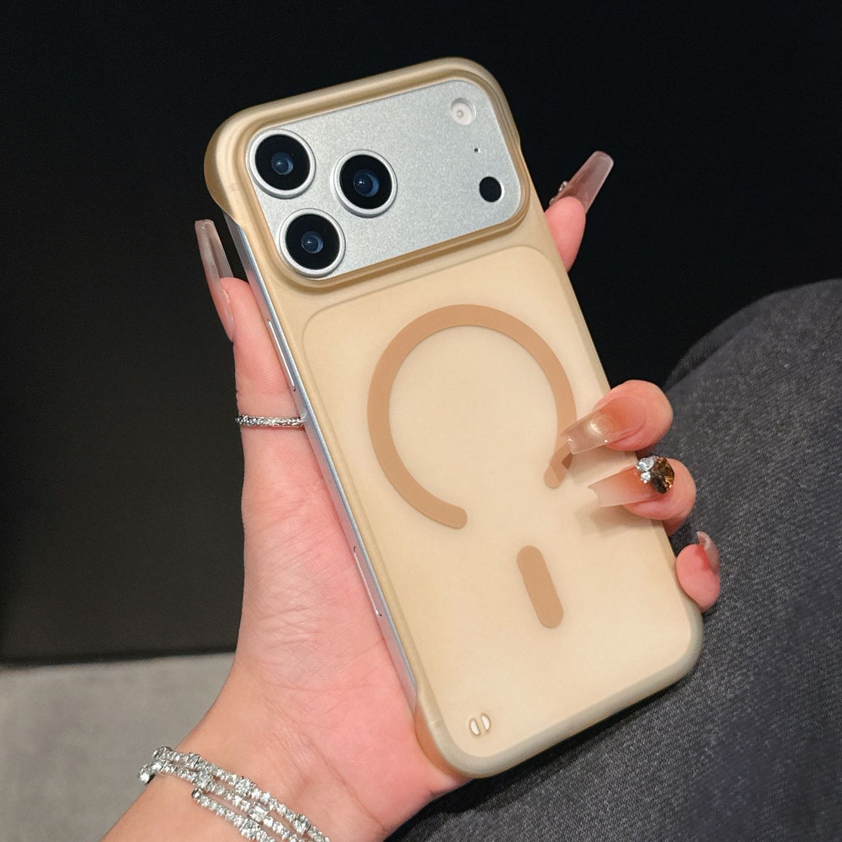 Ultra-Thin Frameless Magnetic PC Case for iPhone 17 16 15 14 13 Pro Max - Frosted Matte Translucent Slim Cover with Heat Dissipation & Drop Protection