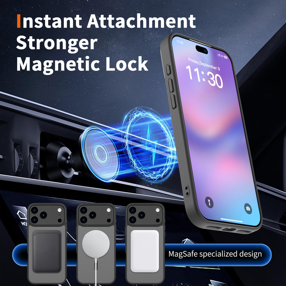 Translucent Matte Magnetic Phone Case for iPhone 17 16 15 Pro Max Plus Air, High-Quality TPU Anti-Fall Protective Soft Cover