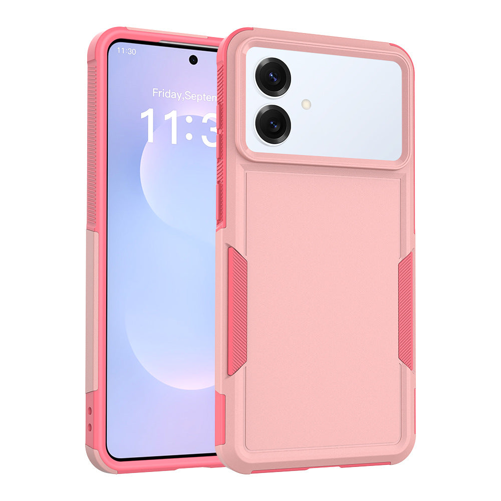 Shockproof Matte 2-in-1 Phone Case for Samsung Galaxy S25 S24 Series Dual Layer TPU PC Protective Cover