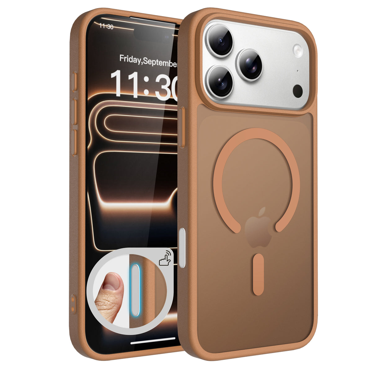 Frosted Translucent Magnetic Phone Case for iPhone 17 16 15 Series - Anti-Fall Airbag Skin-Feel Matte TPU Protective Cover