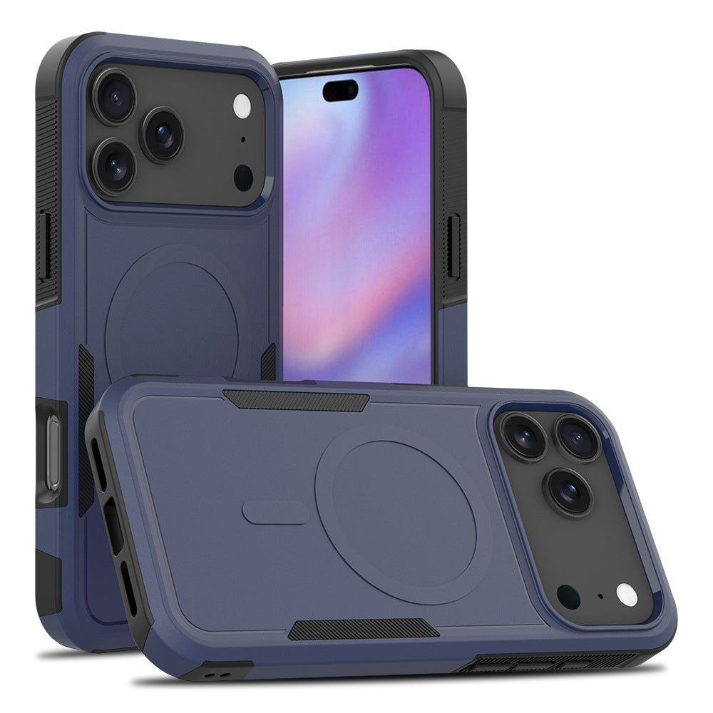 Sanfeng Magnetic Silicone Phone Case with Four-Corner Anti-Drop Protection and Anti-Fingerprint Finish