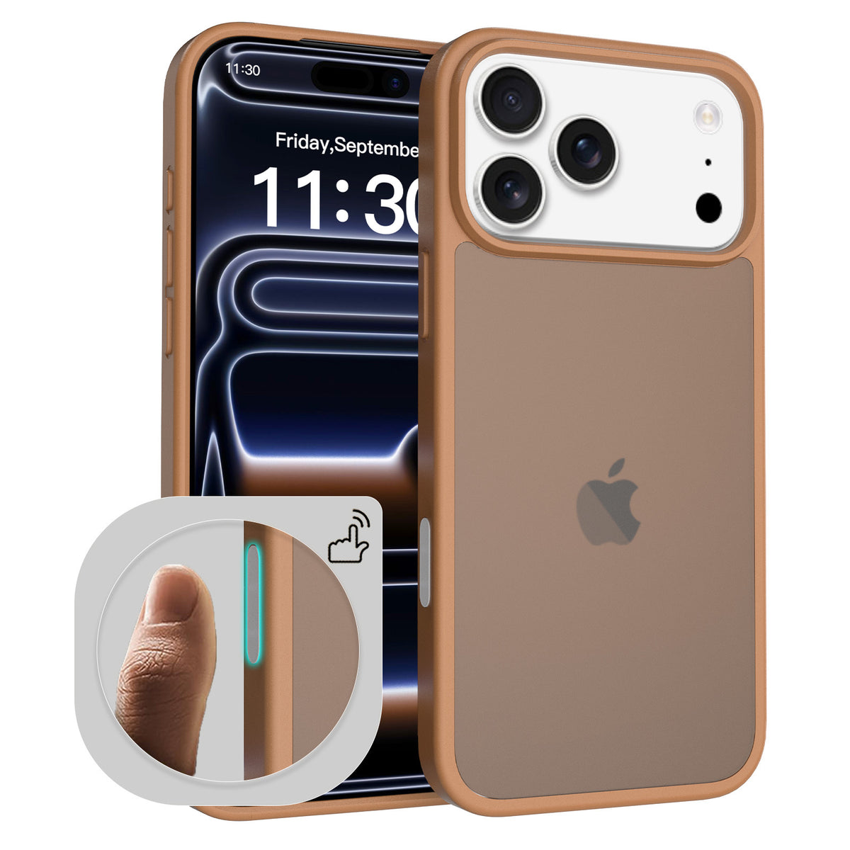 Magnetic Phone Case for iPhone 17 Pro Max & iPhone 17 Air, TPU Anti-Drop Shockproof Cover with Full Camera & Button Protection, Cherry