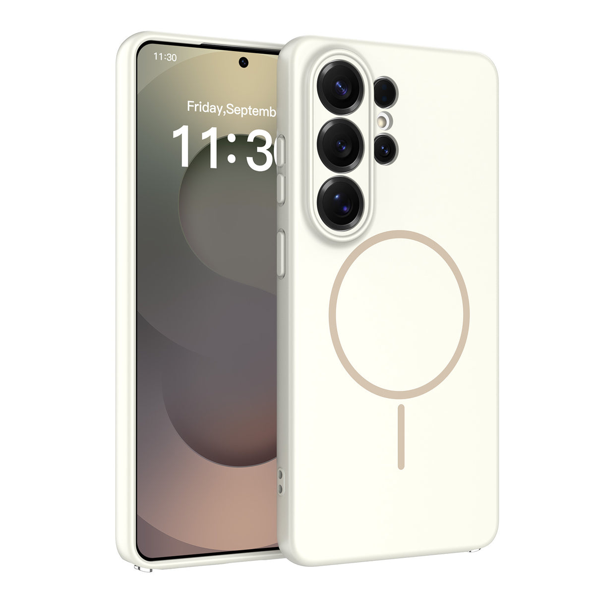 Magnetic Liquid Silicone Phone Case for Samsung S24 S25 Edge Ultra - Full Lens Protection Anti-Drop Cover
