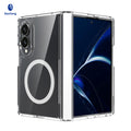 Clear Magnetic Folding Phone Case Compatible with Samsung Galaxy Z Fold Series - Shockproof TPU Anti-Drop Protective Cover