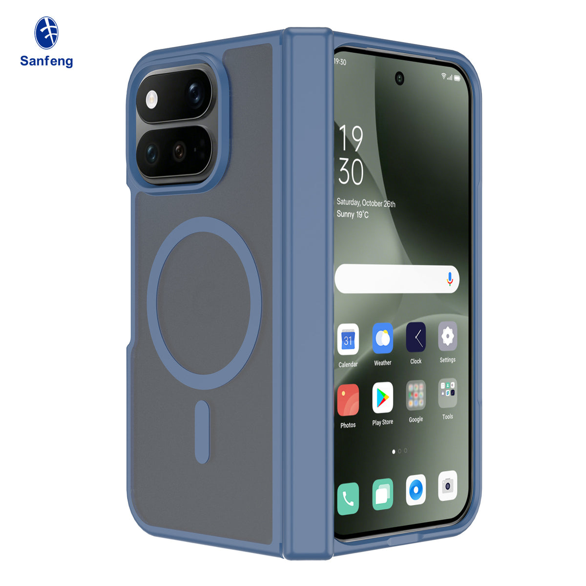 Magnetic Protective Case for Google Pixel Foldable Phone, Anti-Fall Shockproof TPU Cover