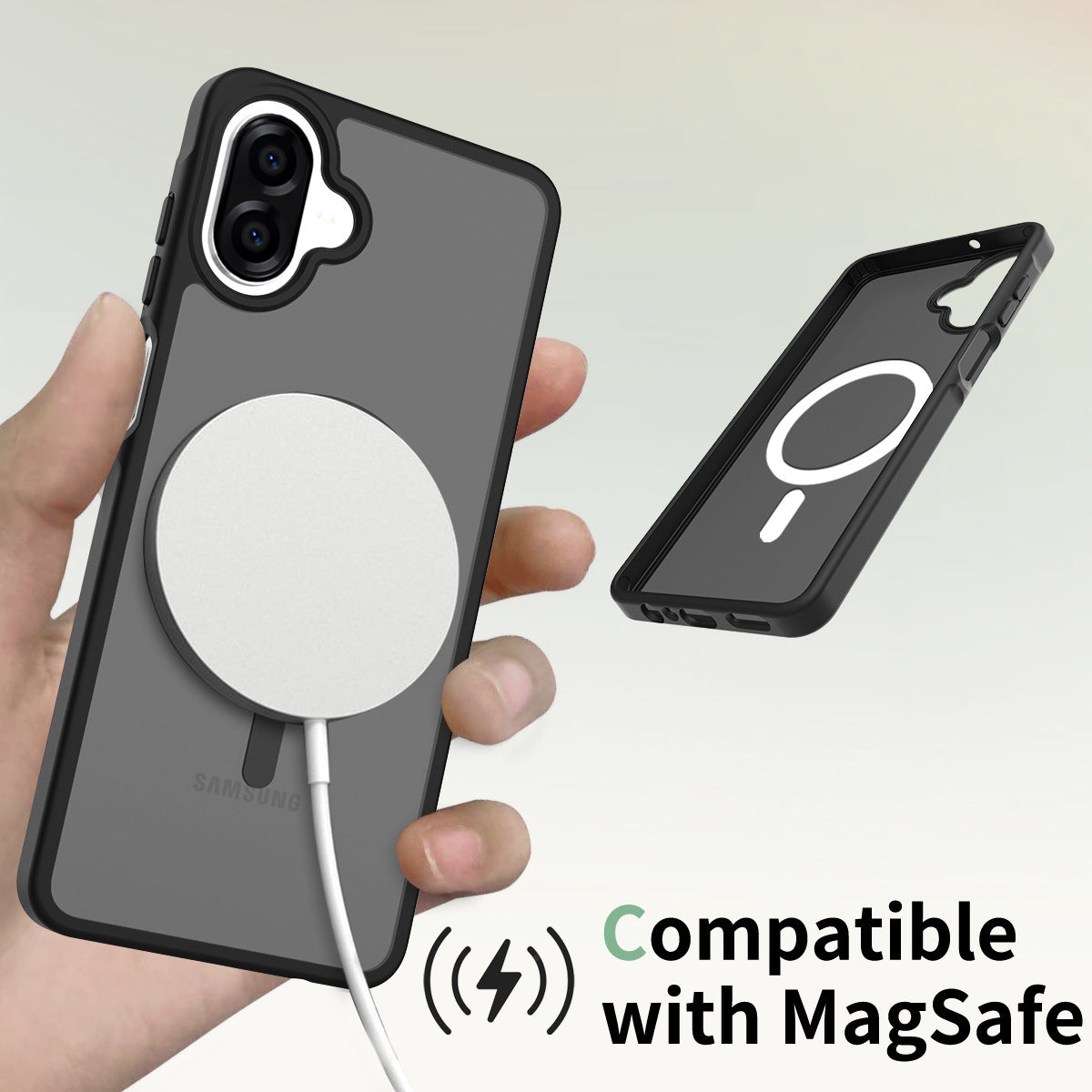 Magnetic Matte Silicone Shockproof Case for Samsung Galaxy A Series, Airbag Anti-Drop Protective Cover