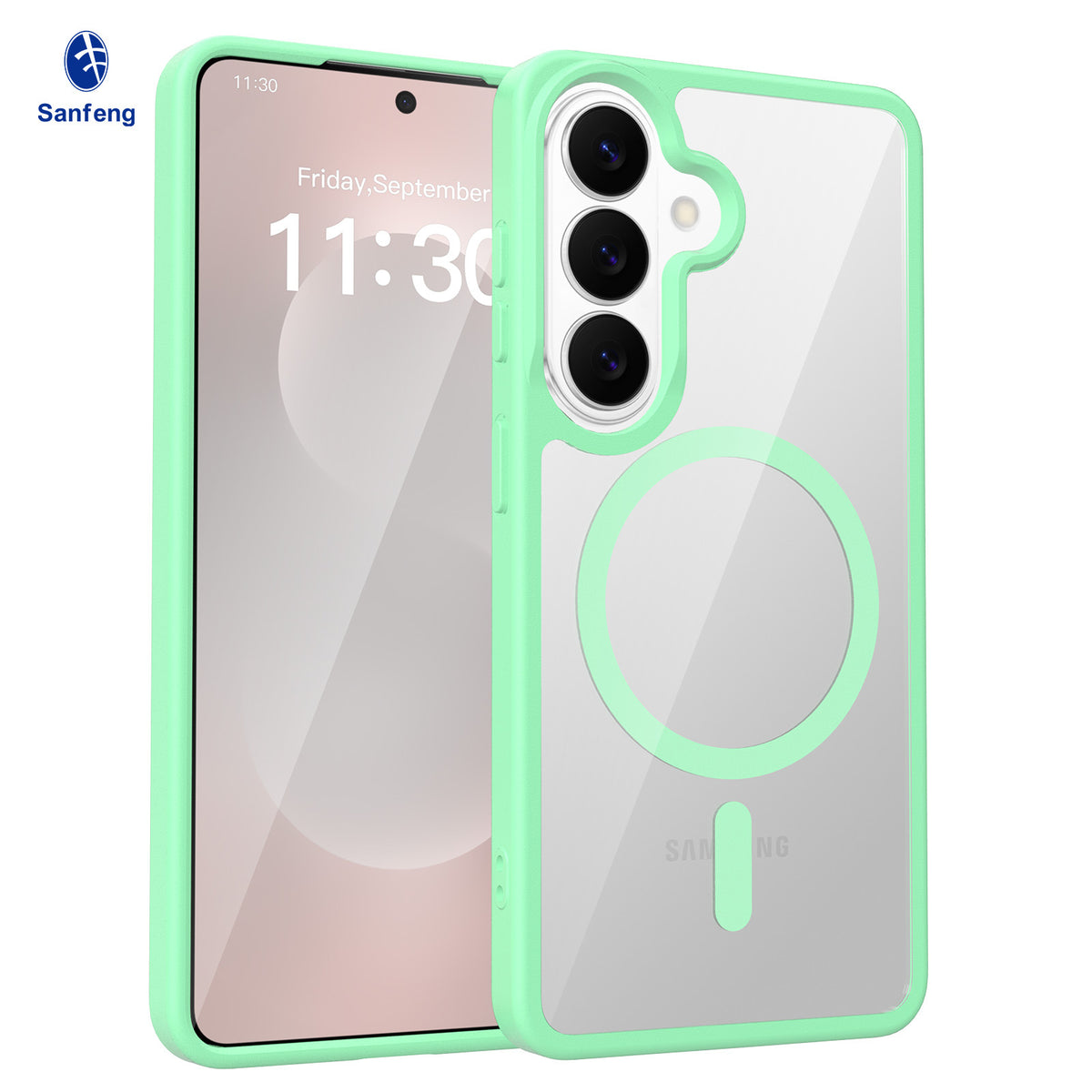 Magnetic Transparent Phone Case for Samsung Galaxy, Anti-Fall Skin-Feel TPU Protective Cover