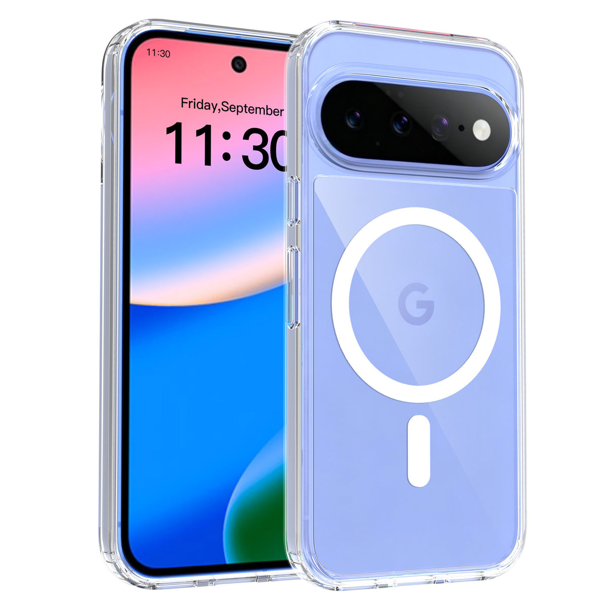 Magnetic Clear Phone Case for Google Pixel - Anti-Yellowing TPU Shockproof Protective Cover