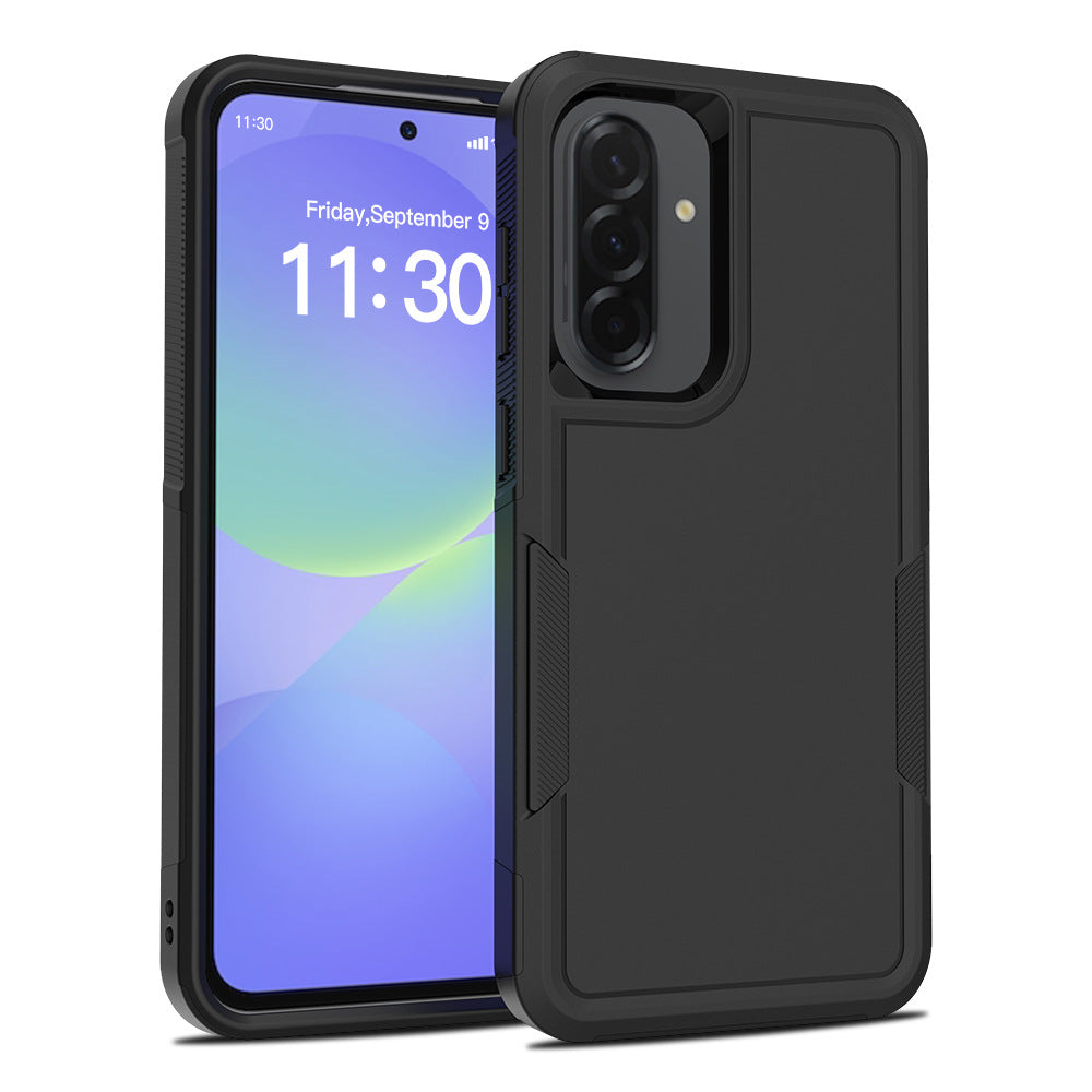 Shockproof Matte Black TPU Full-Cover Phone Case for Samsung Anti-Drop Protective Cover