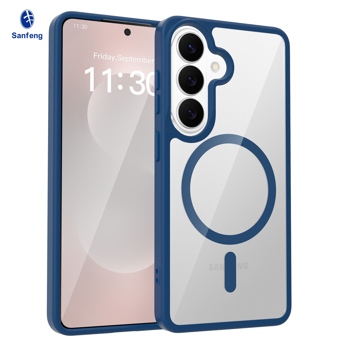 Magnetic Transparent Phone Case for Samsung Galaxy, Anti-Fall Skin-Feel TPU Protective Cover