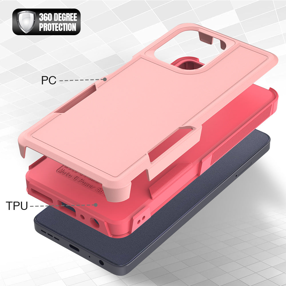 Shockproof TPU+PC Protective Case for Motorola Moto G Power 5G 2025, Anti-Fingerprint Anti-Fall Phone Cover