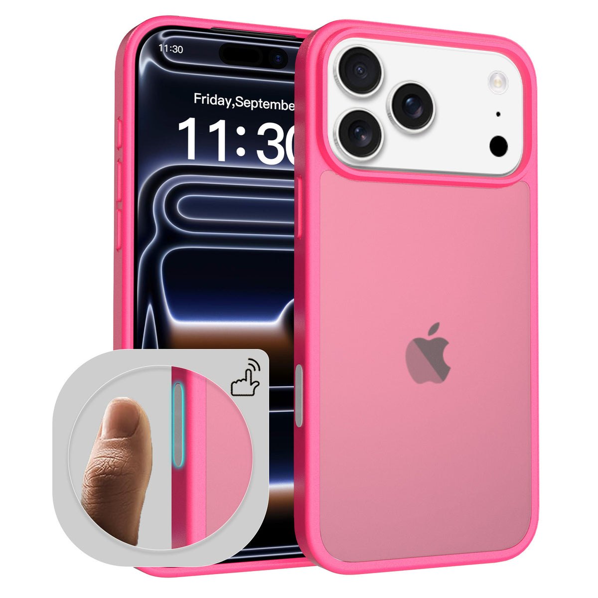 Magnetic Phone Case for iPhone 17 Pro Max & iPhone 17 Air, TPU Anti-Drop Shockproof Cover with Full Camera & Button Protection, Cherry