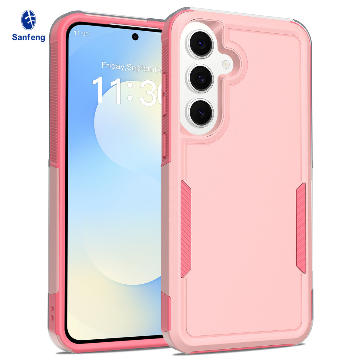 Two-in-One Heavy Duty Anti-Fall Protective Phone Case for Samsung Galaxy S24 Ultra, Nordic Style Shockproof Armor Cover
