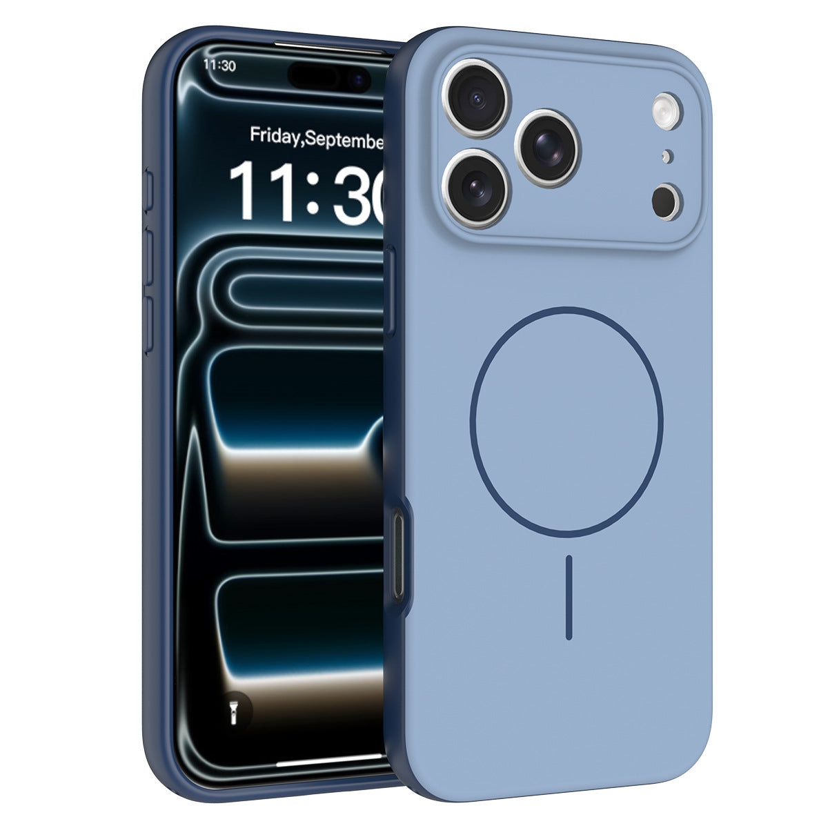 Dual-Color 2-in-1 Magnetic Phone Case for iPhone 17 16 15 Pro Max, Frosted Anti-Fall Protective Cover with Precision Cutouts