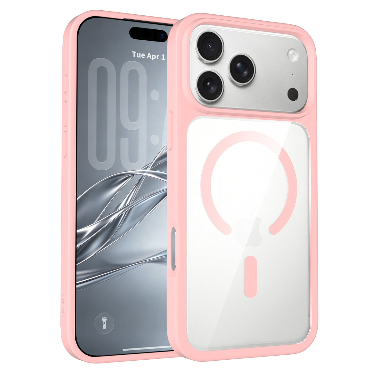 Sanfeng Skin-Feel Transparent Magnetic Phone Case, Anti-Fingerprint Shockproof Silicone Protective Cover